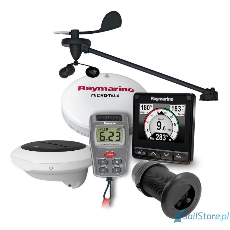 Raymarine T70341 zestaw i70s, bezprzewodowy wiatromierz, echosonda z logiem i z czujnikiem EV1