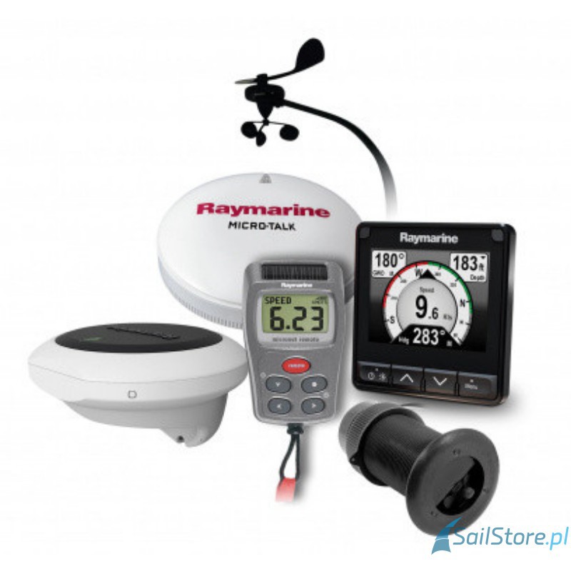 Raymarine Zestaw i70s, bezprzewodowy czujnik wiatru, DST810, kompas EV1 i kabel backbone