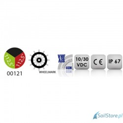 Lampa nawigacyjna NAVIPRO dwusektorowa 112,5° LED, 2NM, 10-30V, do łodzi 50m