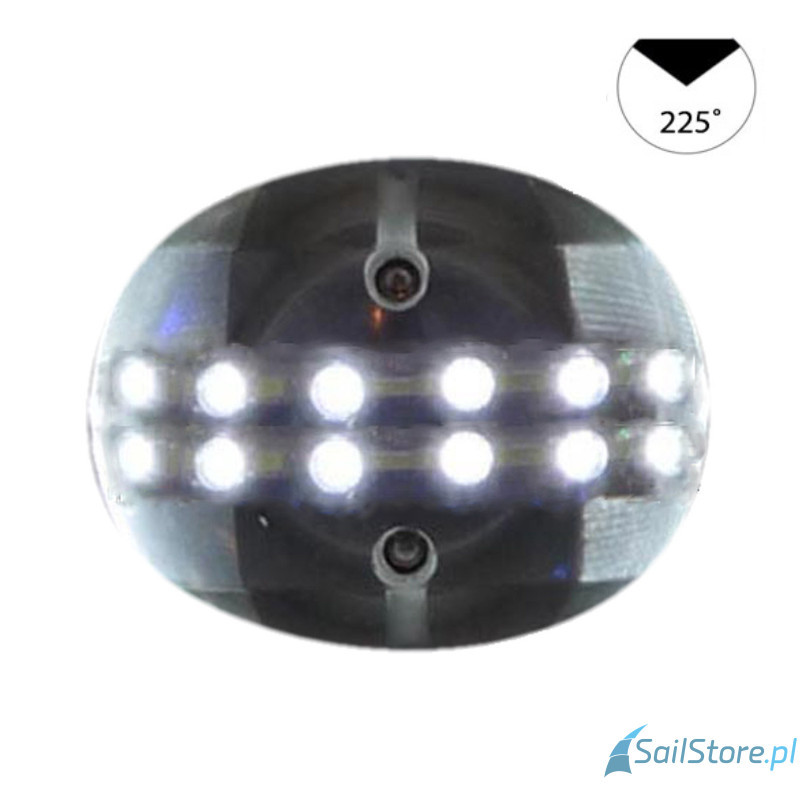 Lampa nawigacyjna masztowa biała 225°, 2NM, 9 - 30V, do łodzi 20 m