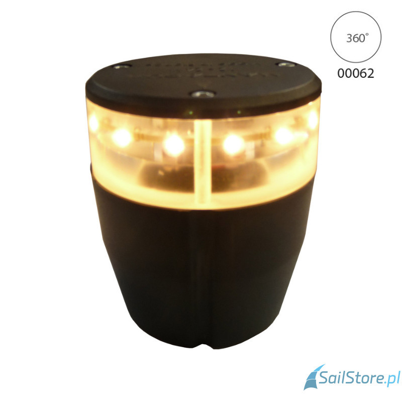 Lampa nawigacyjna Horizontal kotwiczna biała 360° LED, 3NM, 9 - 30V, obudowa czarna