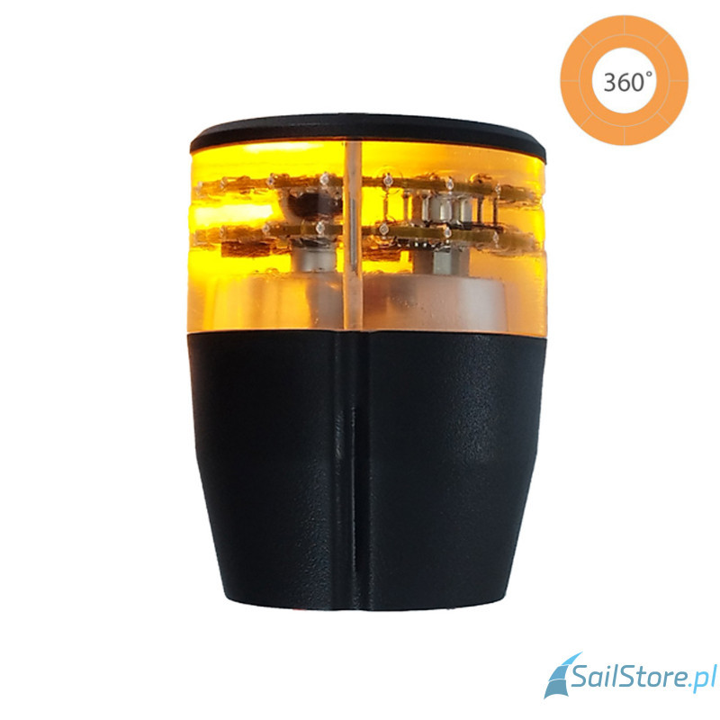 Lampa ostrzegawcza Horizontal pomarańczowa 360° LED, 1NM, 9 - 30V, obudowa czarna