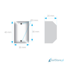 Lampa nawigacyjna Tiny masztowa biała 225°, 3NM, 9 - 30V, do łodzi 20 m