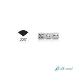 Lampa nawigacyjna Tiny masztowa biała 225°, 3NM, 9 - 30V, do łodzi 20 m