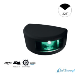 Lampa nawigacyjna NAVISLIM masztowa biała 225°, 3NM, 10-30V, montaż pionowy, obudowa czarna