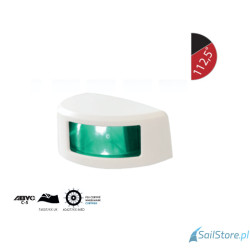 Lampa nawigacyjna NAVISLIM burtowa czerwona 112,5°, 2NM, 10-30V, montaż poziomy, obudowa biała