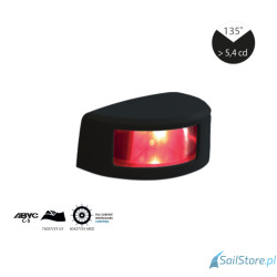 Lampa nawigacyjna NAVISLIM rufowa biała 135°, 2NM, 10-30V, montaż poziomy, obudowa czarna