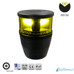 Lampa nawigacyjna NAVIPRO rufowa żółta 135° LED, 2NM, 10-30V, obudowa czarna