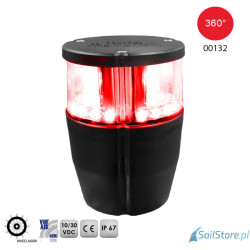 Lampa nawigacyjna NAVIPRO czerwona 360° LED, 2NM, 10-30V, obudowa czarna