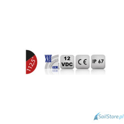 Lampa nawigacyjna Tiny LED burtowa czerwona 112,5°,  1NM, 12 V, do łodzi 12 m