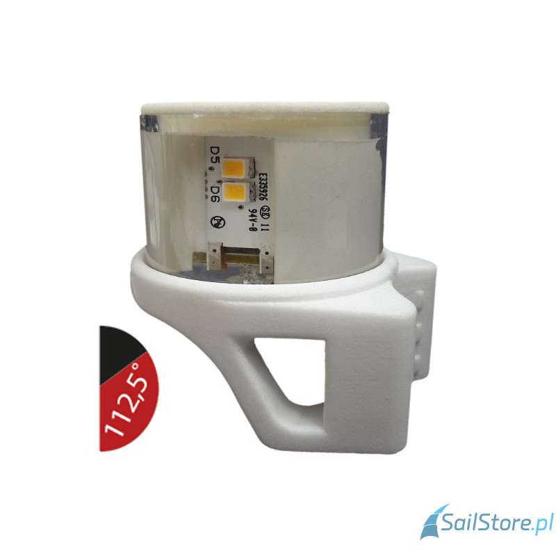 Lampa nawigacyjna Tiny LED burtowa czerwona 112,5°,  1NM, 12 V, do łodzi 12 m