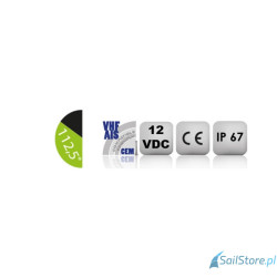 Lampa nawigacyjna Tiny LED burtowa zielona 112,5°, 1NM, 12 V, do łodzi 12 m