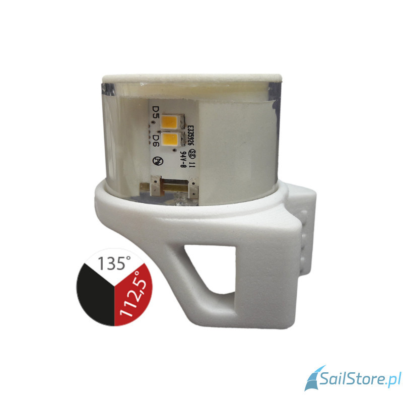 Lampa nawigacyjna Tiny LED rufowa biała 135° 2NM + burtowa czerwona 112.5° 1NM, 12 V, do łodzi 12 m
