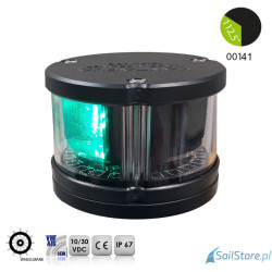Lampa nawigacyjna NAVIPRO HORIZONTAL burtowa zielona 112,5° LED, 2NM, 10-30V, obudowa czarna