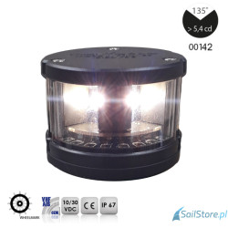 Lampa nawigacyjna NAVIPRO HORIZONTAL rufowa biała 135° LED, 2NM, 10-30V, obudowa czarna