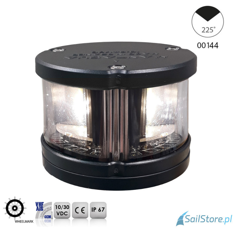 Lampa nawigacyjna NAVIPRO HORIZONTAL masztowa biała 225° LED, 3NM, 9-30V, obudowa czarna