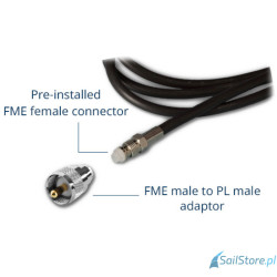 SCOUT KS-41 Black Antena VHF z włókna szklanego 3 dB, 1,2 m (4′) – seria Titan