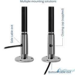 SCOUT KS-41 Black Antena VHF z włókna szklanego 3 dB, 1,2 m (4′) – seria Titan