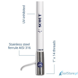 SCOUT KS-31 Antena AIS z włókna szklanego 3 dB, 1,2 m (4′) – seria Titan