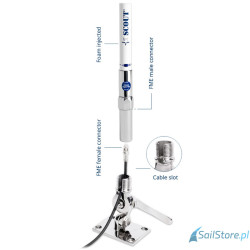 SCOUT QUICK 5 Antena VHF z włókna szklanego 6 dB, długość 2,4 m (8’) – QuickFit