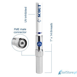 SCOUT QUICK 5 Antena VHF z włókna szklanego 6 dB, długość 2,4 m (8’) – QuickFit