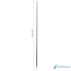 SCOUT QUICK 5 Black Antena VHF z włókna szklanego 6 dB, długość 2,4 m (8’) – QuickFit