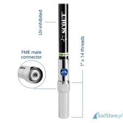SCOUT QUICK 6 Black Wysokowydajna antena VHF z włókna szklanego 6 dB, długość 2,4 m (8’) – QuickFit