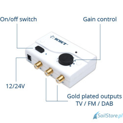 SCOUT Antena Cruiser - wielokierunkowa Antena TV/DVBT, średnica 25 cm (10″)