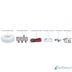 SCOUT Wave – dookólna antena DVB-T TV/FM, Ø 11 cm (4″), czarna