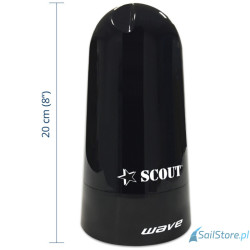 SCOUT Wave – dookólna antena DVB-T TV/FM, Ø 11 cm (4″), czarna