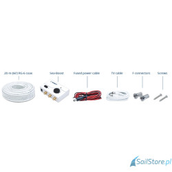 SCOUT Big Wave wszechkierunkowa antena telewizyjna DVBT, średnica 25 cm (10″), czarna