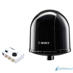 SCOUT Big Wave wszechkierunkowa antena telewizyjna DVBT, średnica 25 cm (10″), czarna