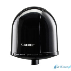 SCOUT Big Wave wszechkierunkowa antena telewizyjna DVBT, średnica 25 cm (10″), czarna