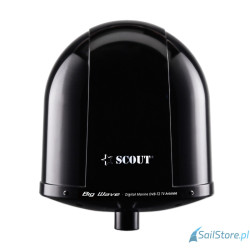 SCOUT Big Wave wszechkierunkowa antena telewizyjna DVBT, średnica 25 cm (10″), czarna