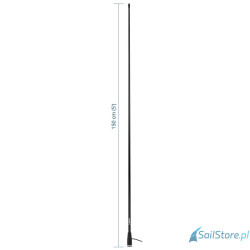 SCOUT KS-115 Antena AM/FM z włókna szklanego, długość 1,5 m (5′), czarna