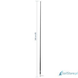 SCOUT KS-124 Antena AM/FM z włókna szklanego, długość 2,4 m (8′), czarna