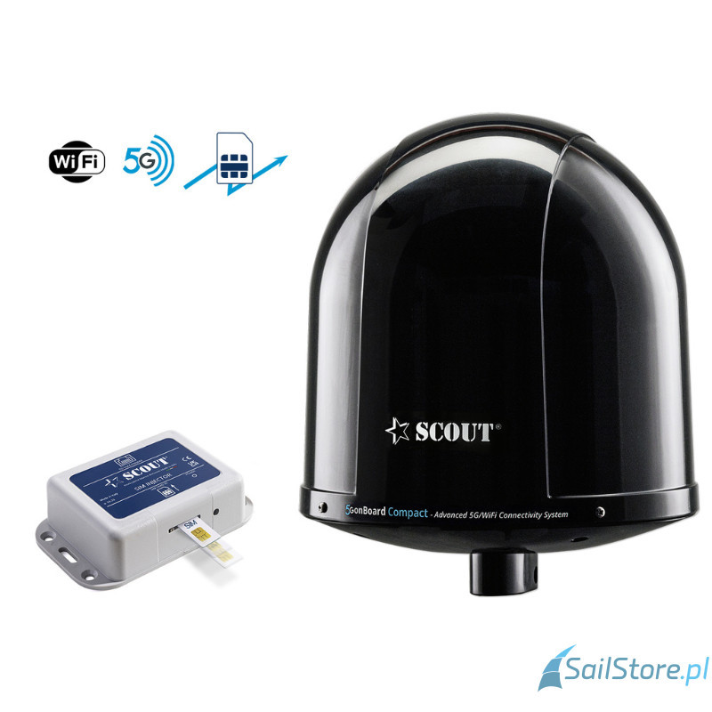 SCOUT 5G onBoard Compact - router 5G z Wi-Fi + SIM Extender, obudowa czarna