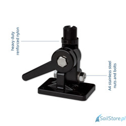 SCOUT PA-3 Nylonowy uchwyt anteny regulowany, gwint 1"x 14, obudowa czarna
