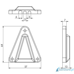 Scout PA-8B Przejście pokładowe do kabli koncentrycznych, obudowa czarna, ASA