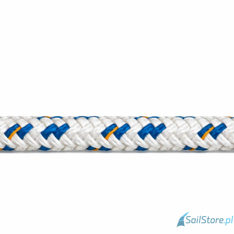 Gleistein Gemini X lina szotowa 14 mm, biały/niebieski, poliester