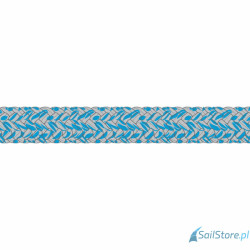 Gleistein MegaTwin 07 lina Dyneema do fałów, 10 mm, srebrny/niebieski, poliester