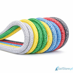 Gleistein MegaTwin 07 lina Dyneema do fałów, 10 mm, srebrny/czerwony, poliester