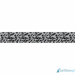 Gleistein MegaTwin 07 lina Dyneema do fałów, 10 mm, srebrny/czarny, poliester