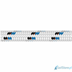 Gleistein DynaLite lina Dyneema SK78 do fałów, 10 mm, biały/niebieski, poliester