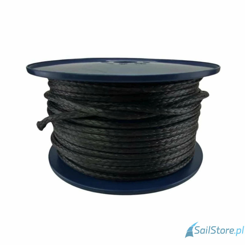 Lina Dyneema SK-75 4 mm, czarna, 1400 kg