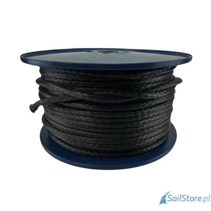 Lina Dyneema SK-75 6 mm, czarna, 3700 kg