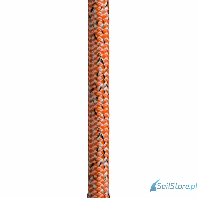 Regatta Ropes Lyon lina fałowo-szotowa 10 mm, 32-pleciony poliesterowy oplot, pomarańczowy/biały/czarny