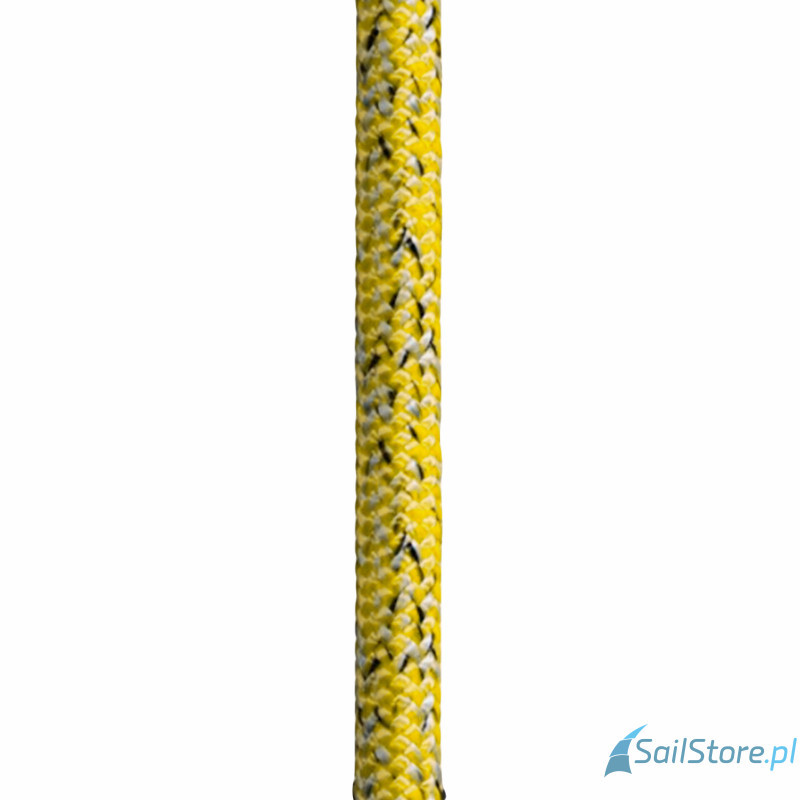 Regatta Ropes Lyon lina fałowo-szotowa 10 mm, 32-splotowy poliesterowy oplot, żółty/biały/czarny