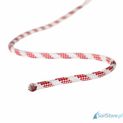 Regatta Ropes Titanic lina szotowa 12 mm, oplot z 32-splotowego poliestru, biały/czerwony