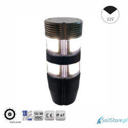 Lampa nawigacyjna zespolona NAVIPRO HORIZONTAL masztowa biała 225° LED, 5NM, 20-30V, obudowa czarna